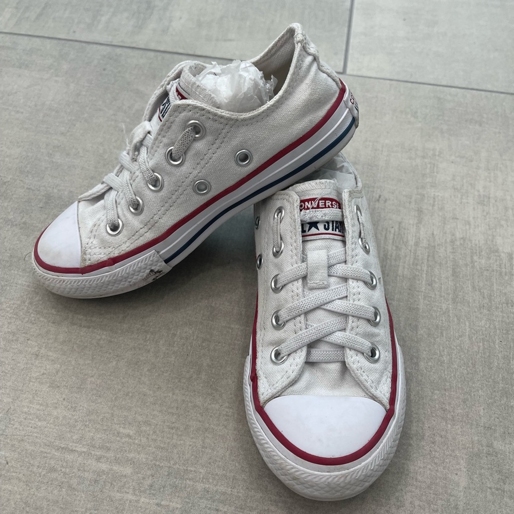 Converse All * Star Red, White, Blue slip on sneaker Junior size 11